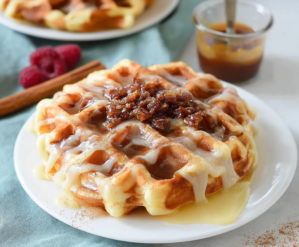 Cinnamon Roll Waffles recipe