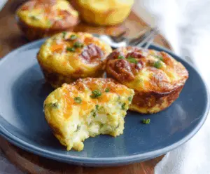 Delicious Copycat Starbucks Egg Bites served on a white plate with fresh herbs