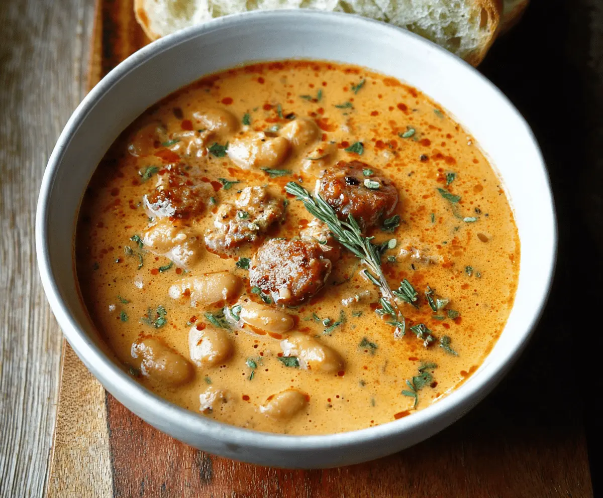 Creamy Bean Soup with Sausage