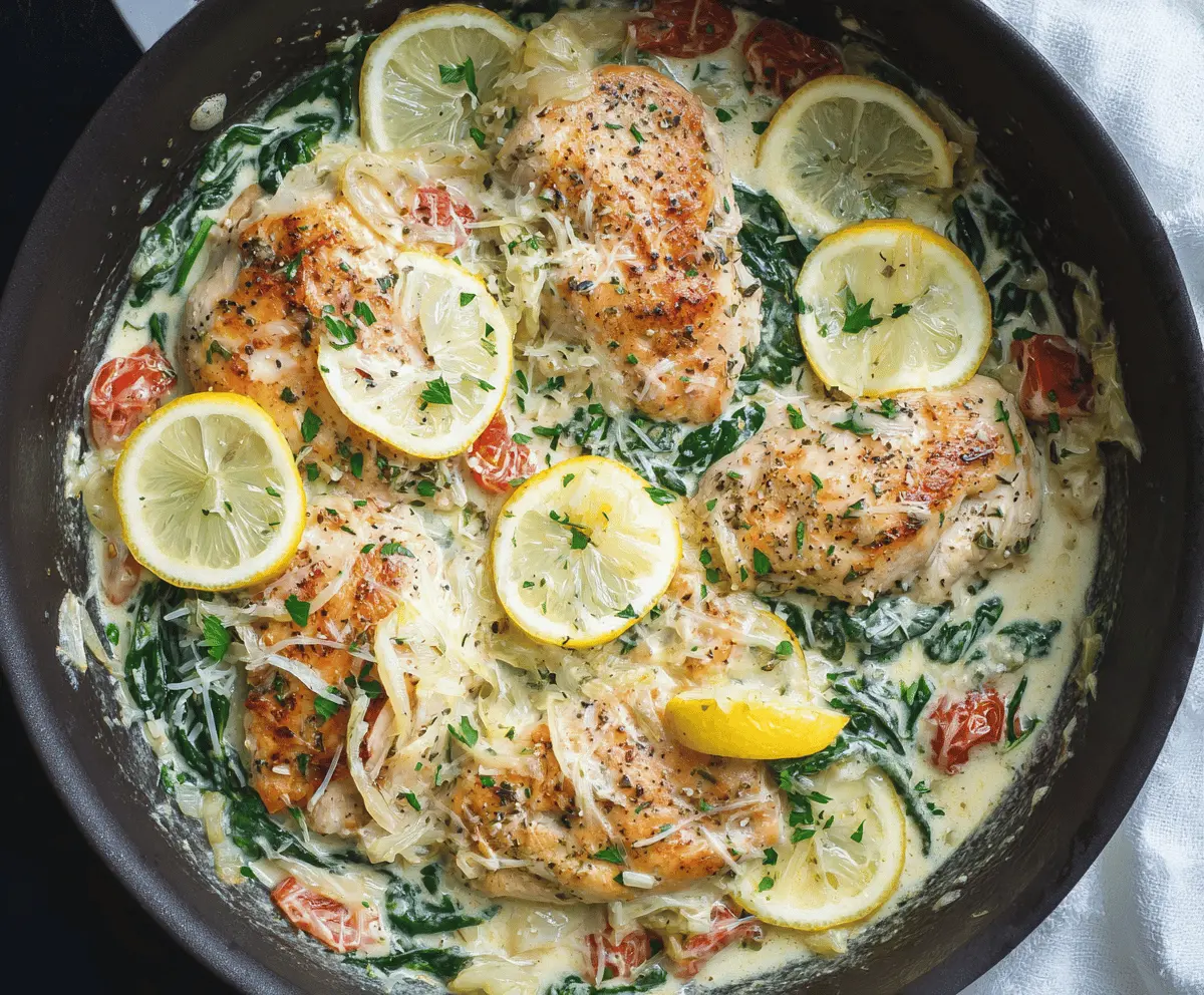 Creamy Mediterranean Chicken Skillet