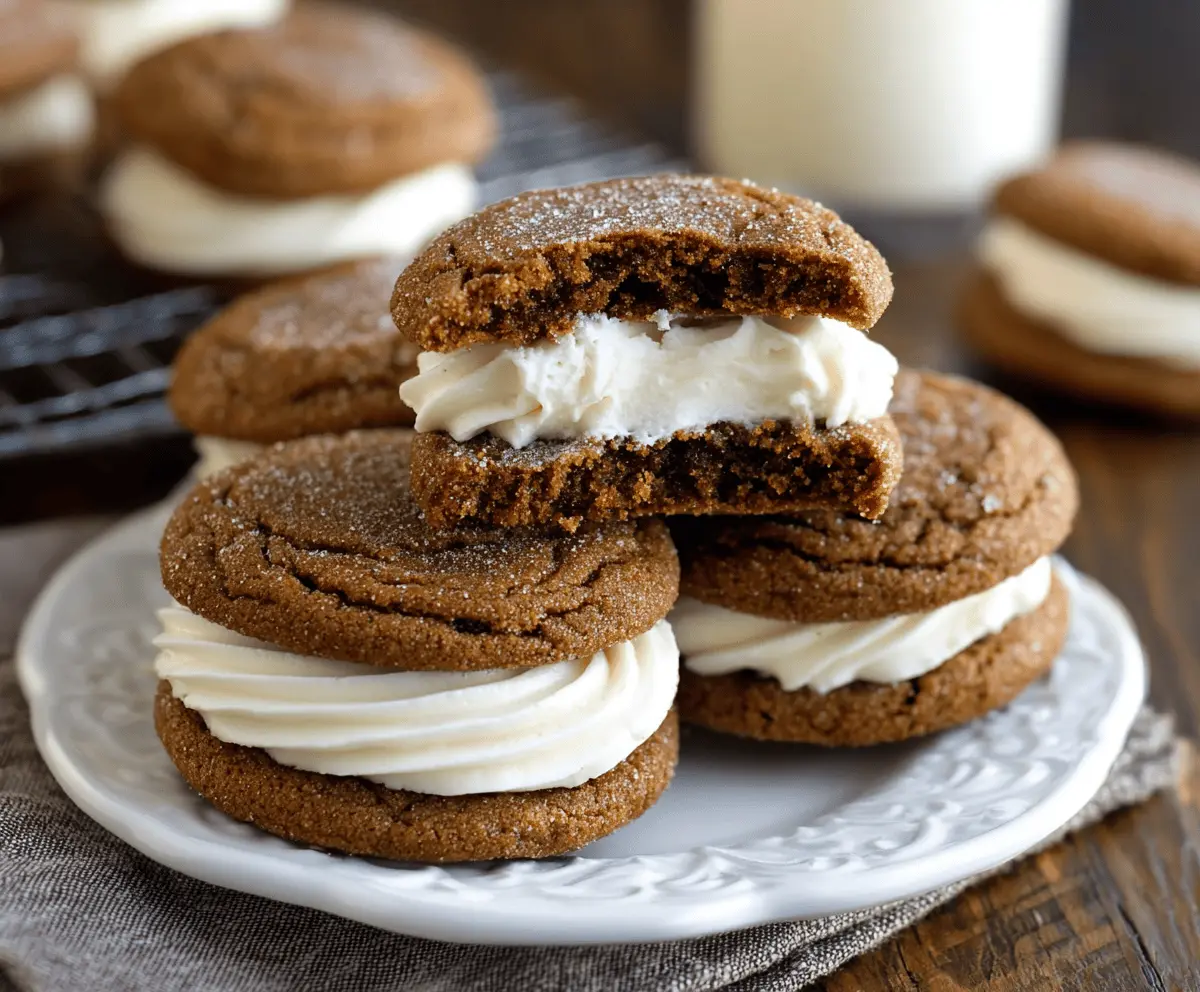 Molasses Cream Pie Cookies