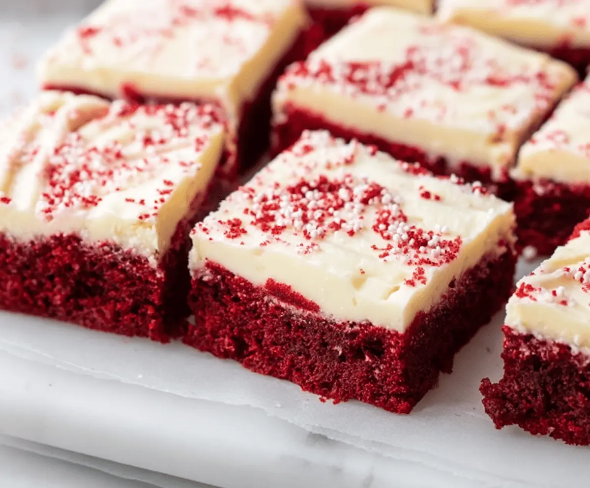 Red Velvet Cookie Bars