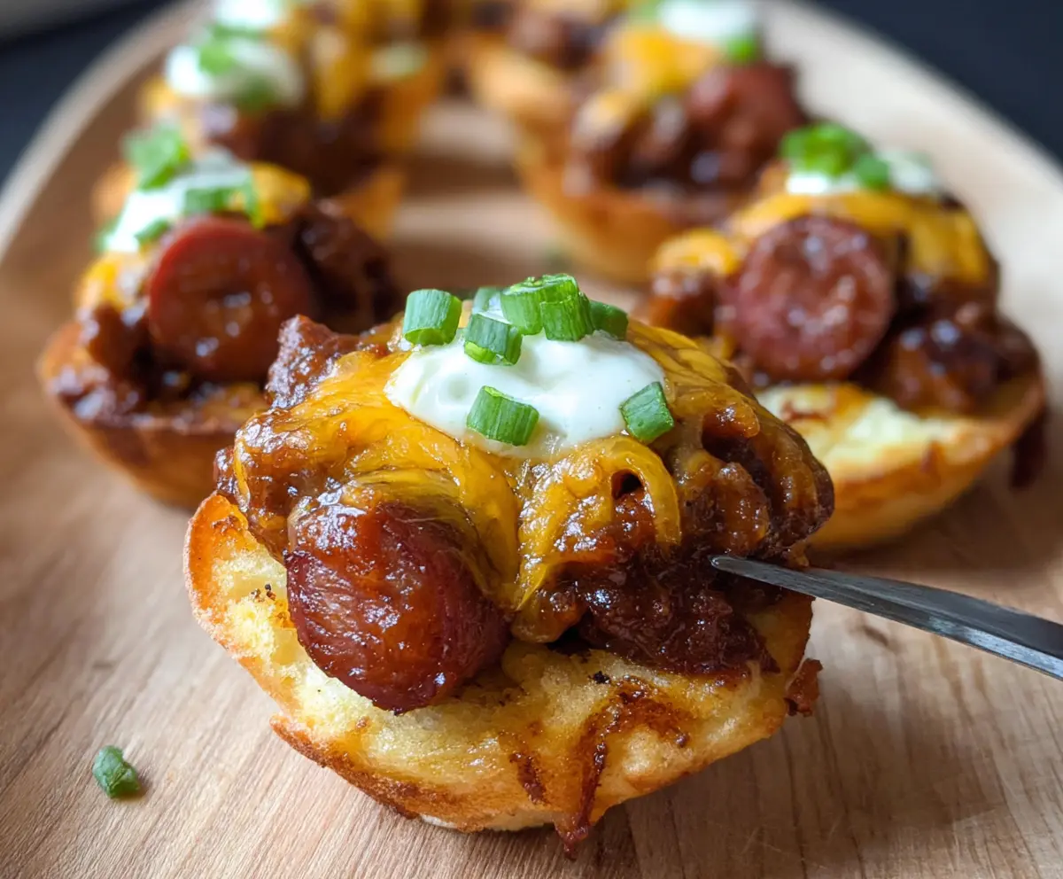 Cheesy Chili Dog Cups
