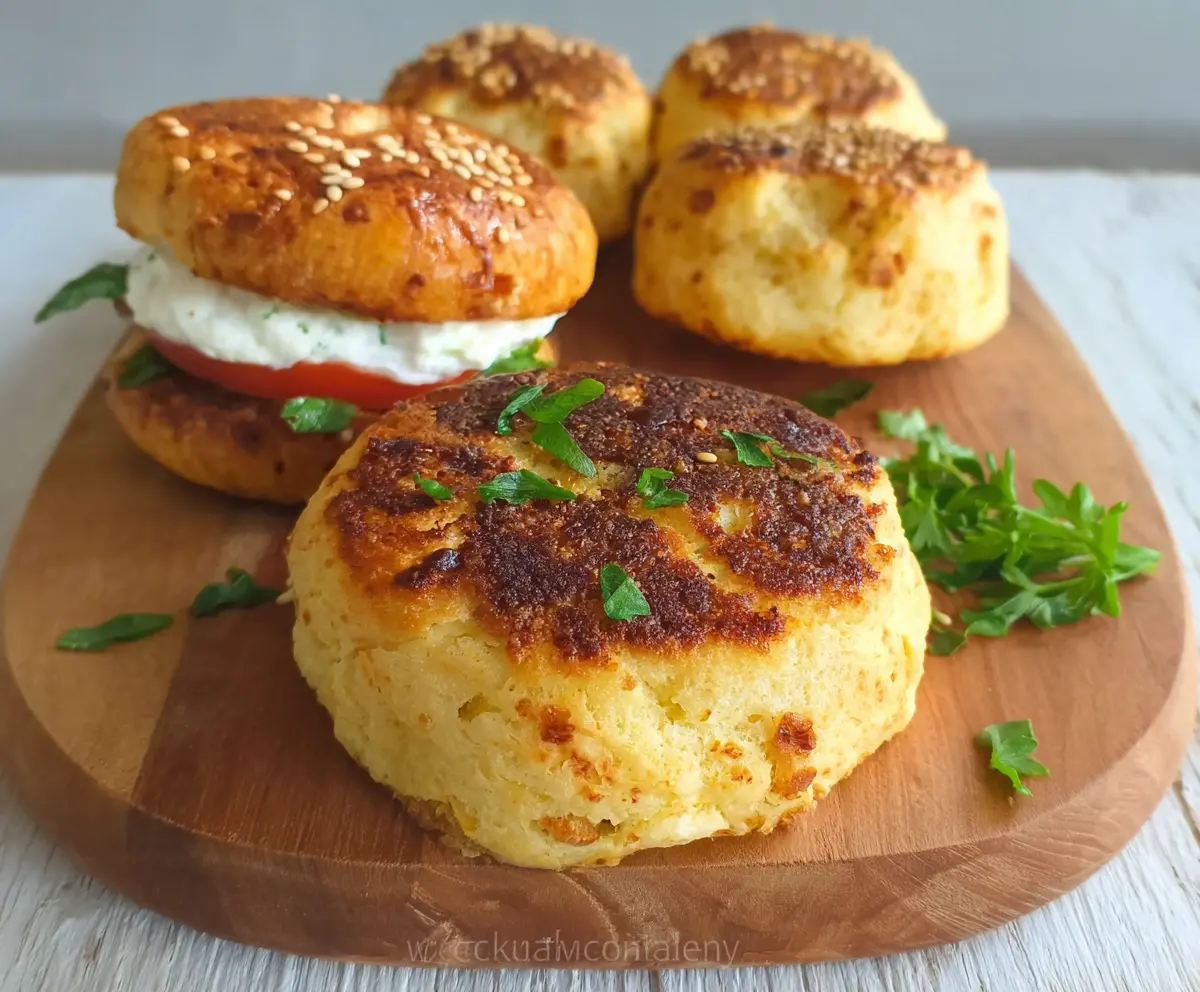 Egg-free high protein keto cottage cheese buns, healthy gluten-free snack option
