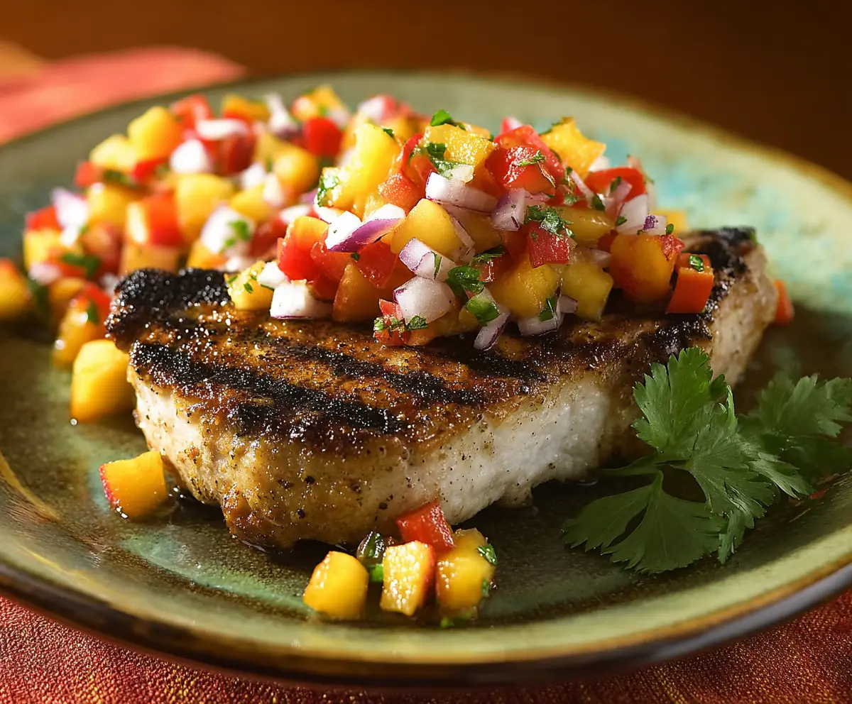 Grilled Pork Chops with Fresh Nectarine Salsa