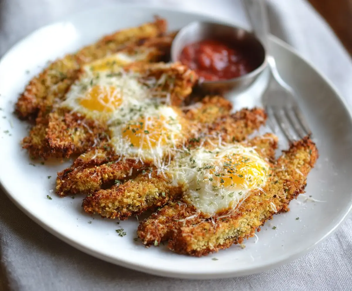 Low Carb Crispy Egglpant Parmesan