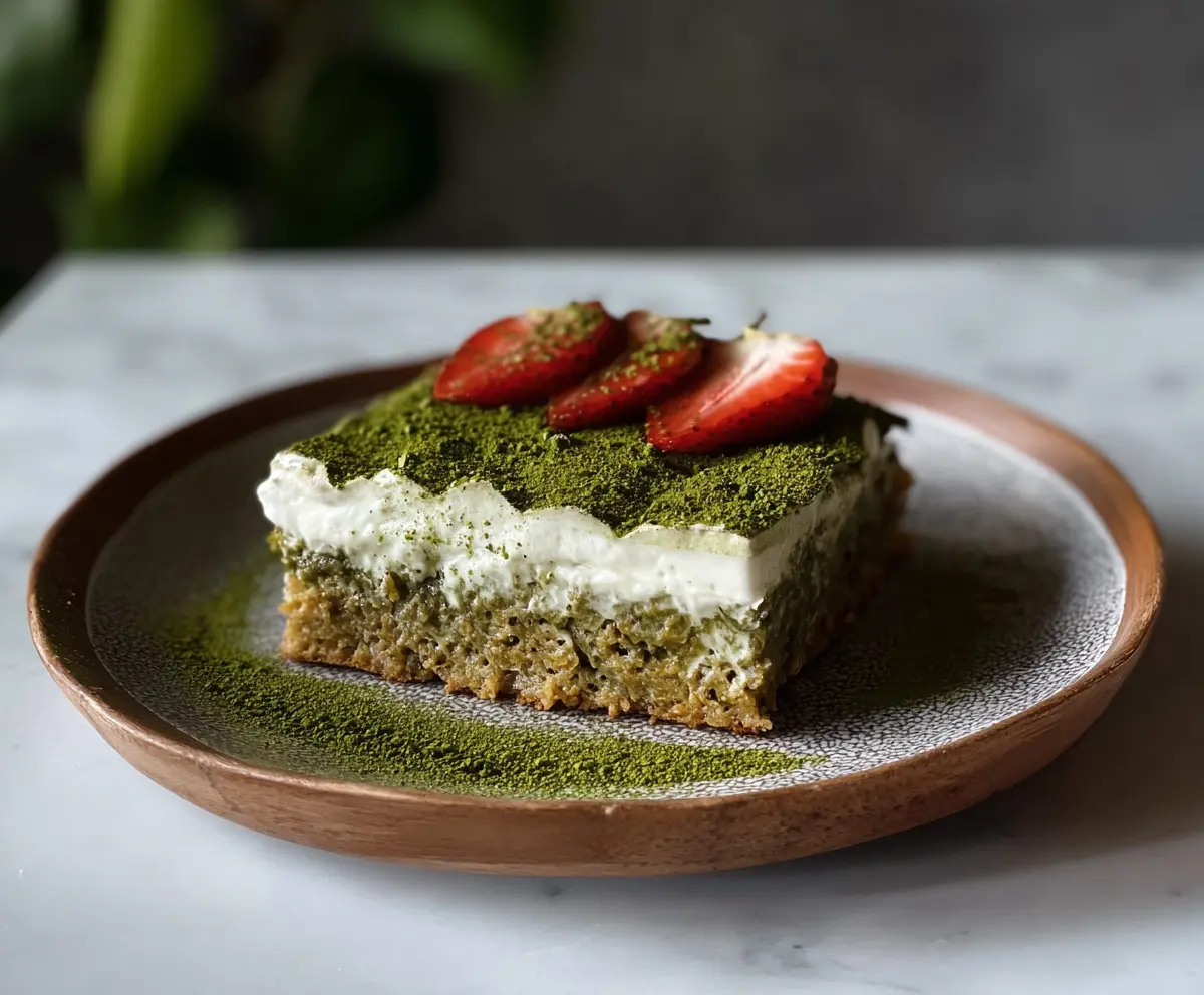 Matcha Tiramisu Baked Oats
