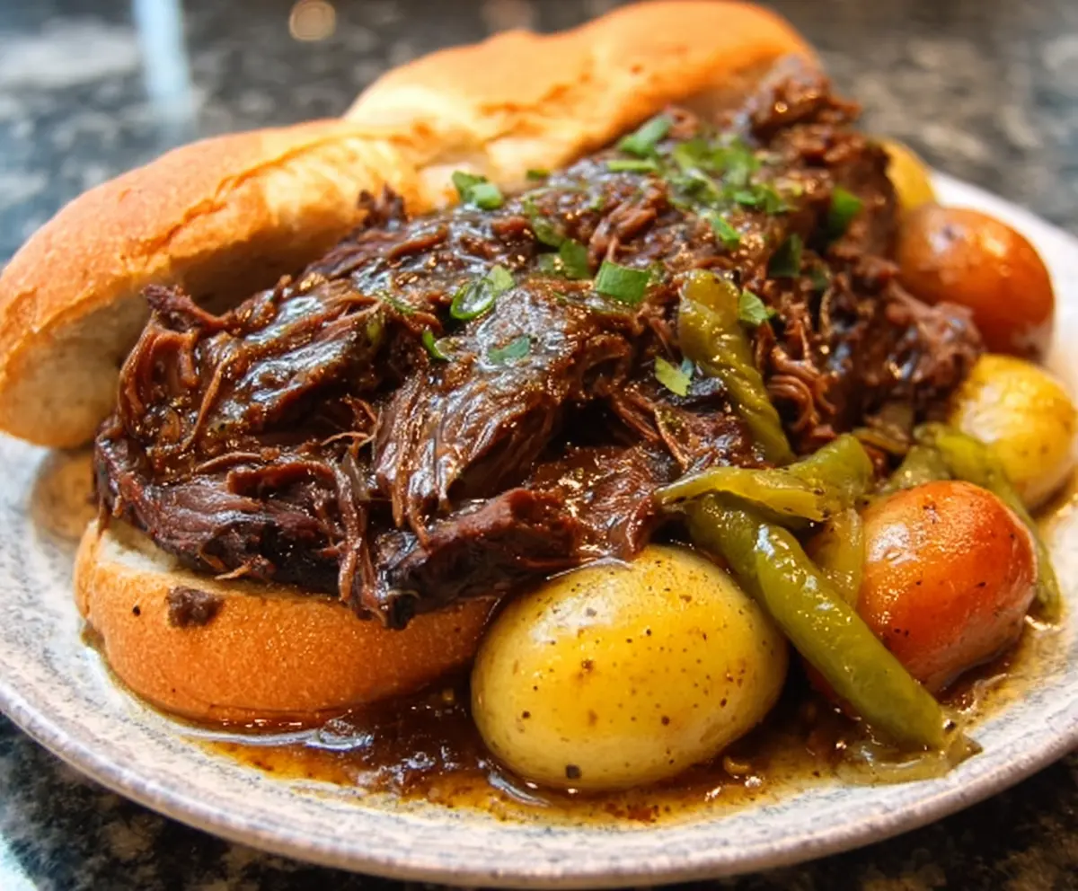 Slow Cooked Mississippi Pot Roast 