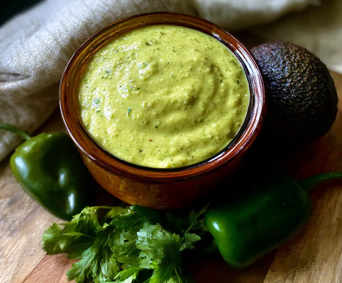 Creamy Tomatillo Avocado Salsa