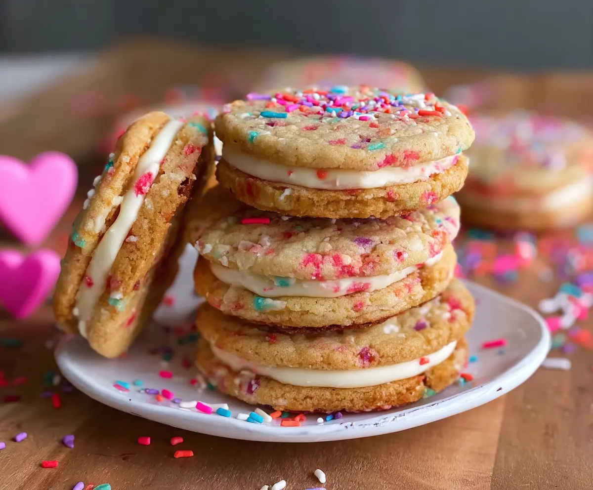Funfetti Cheesecake Sandwich Cookies