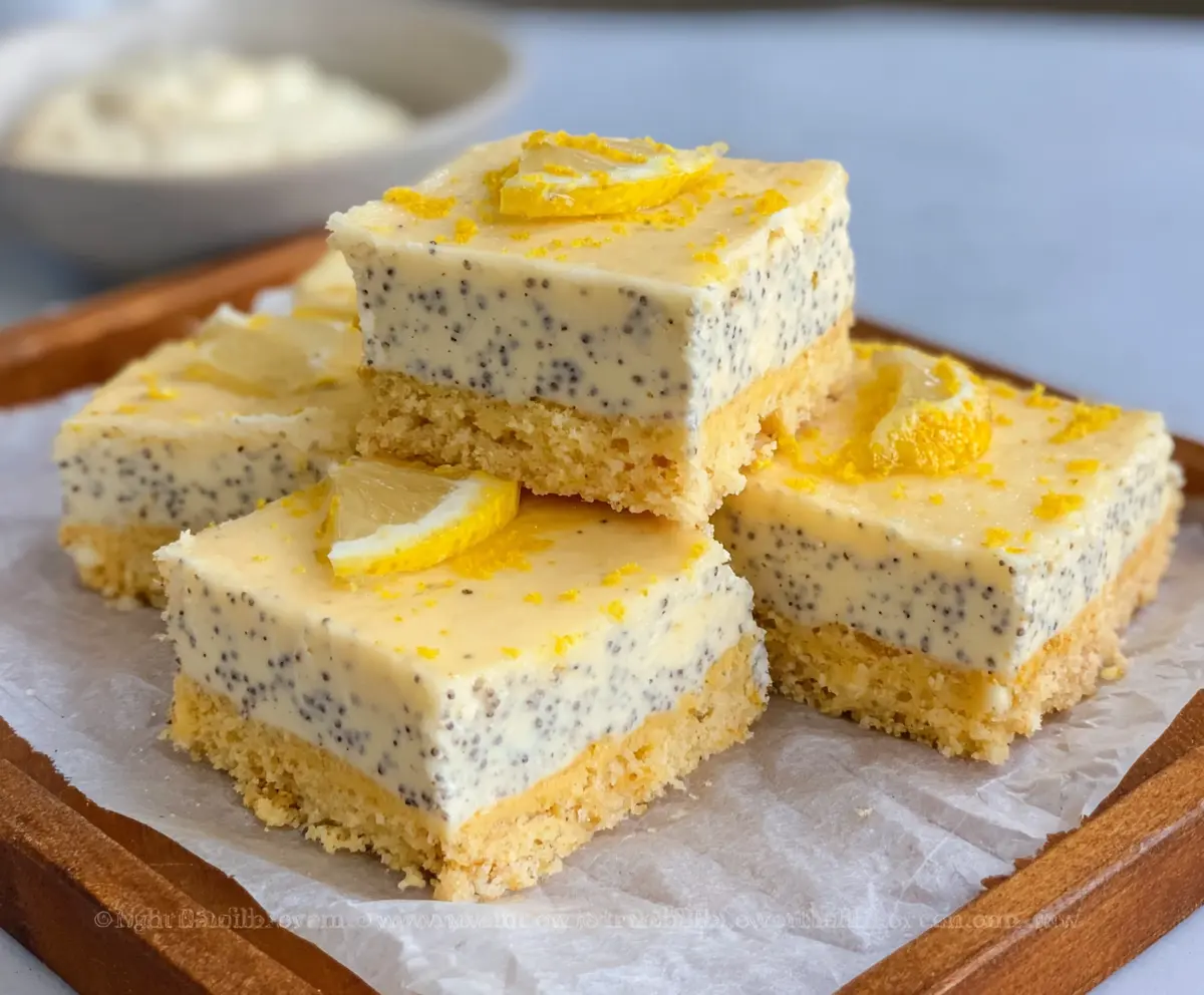 Keto Lemon Poppy Seed Cottage Cheese Bars