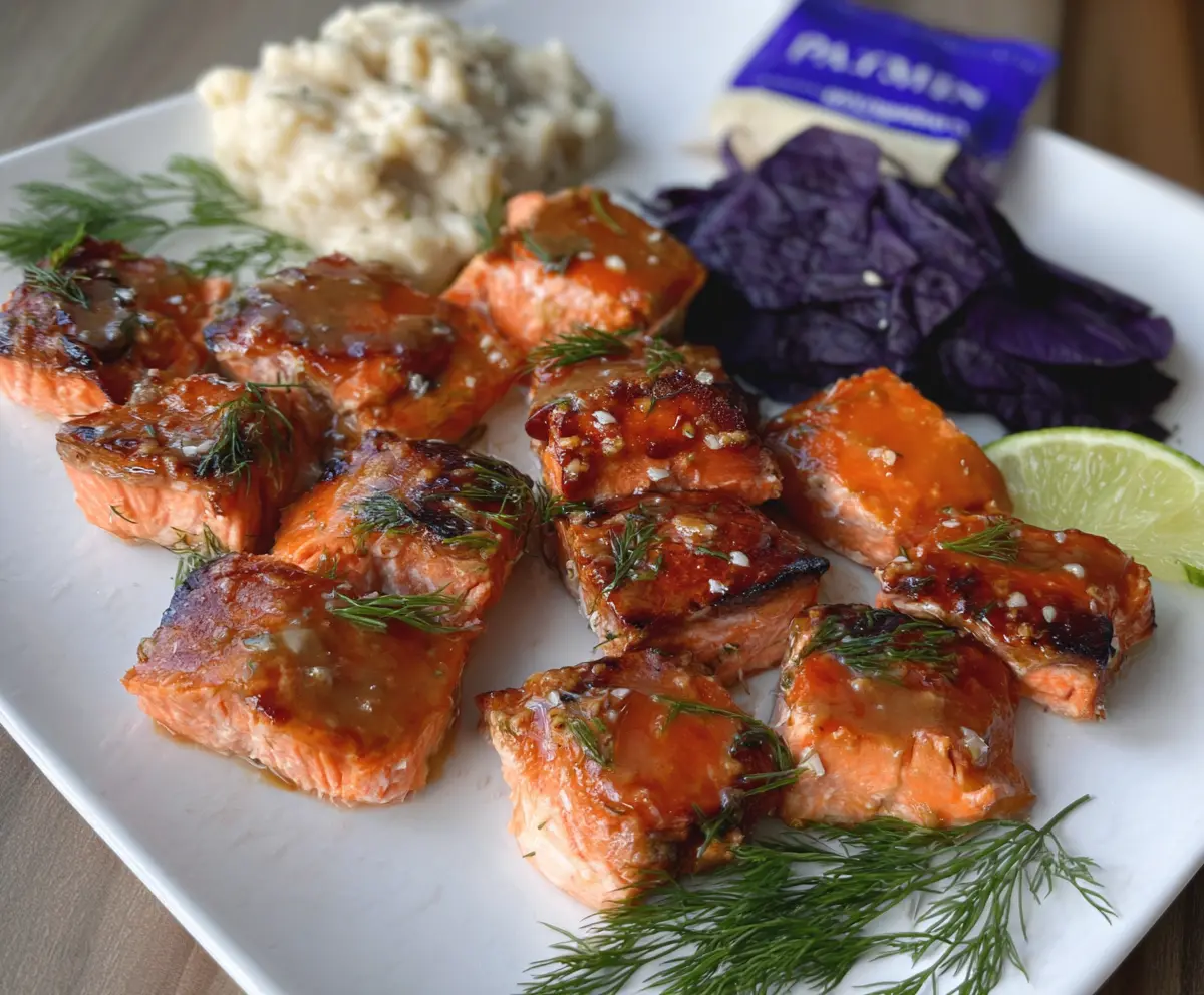 Miso Air Fryer Salmon Bites