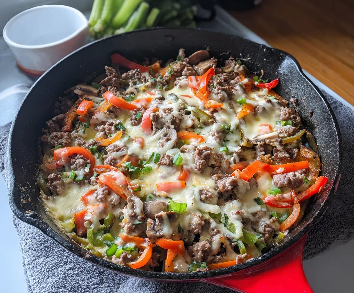 Philly Cheesesteak Skillet (Keto)