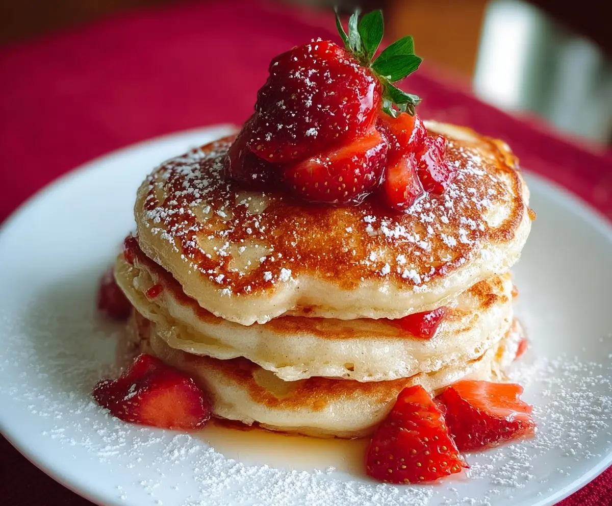Strawberry Vanilla Pancakes