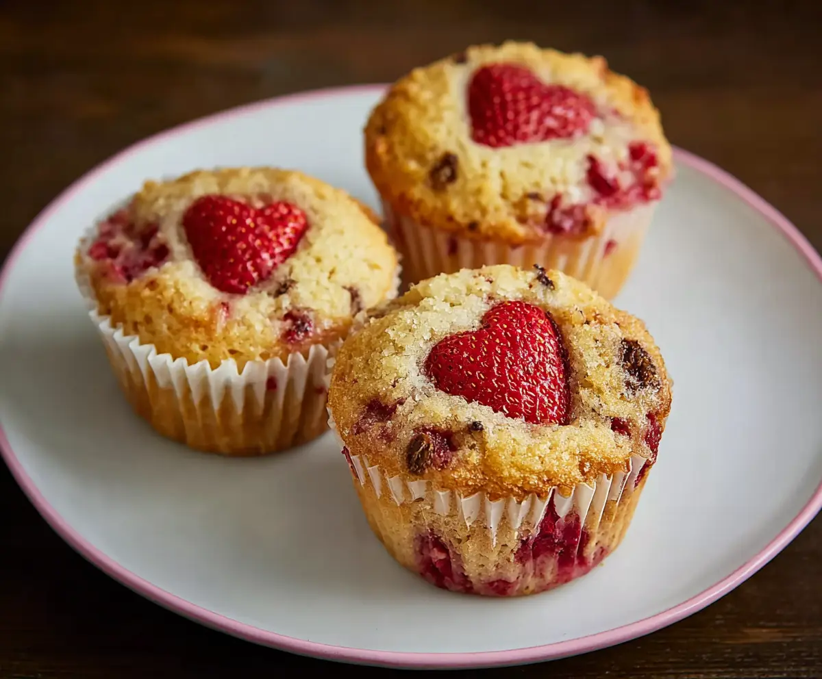 Valentine's Day Strawberry Muffins
