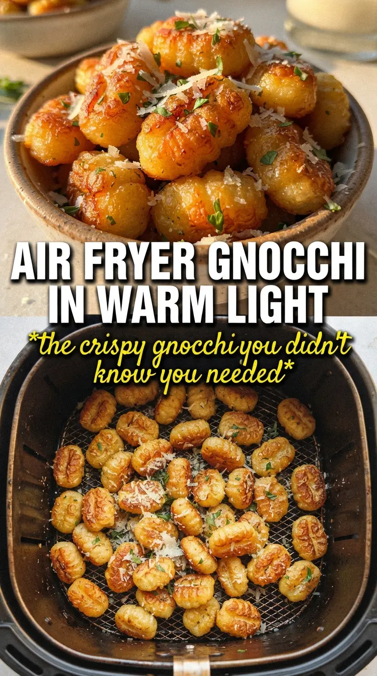 Air Fryer Gnocchi golden crispy garlic herb parmesan