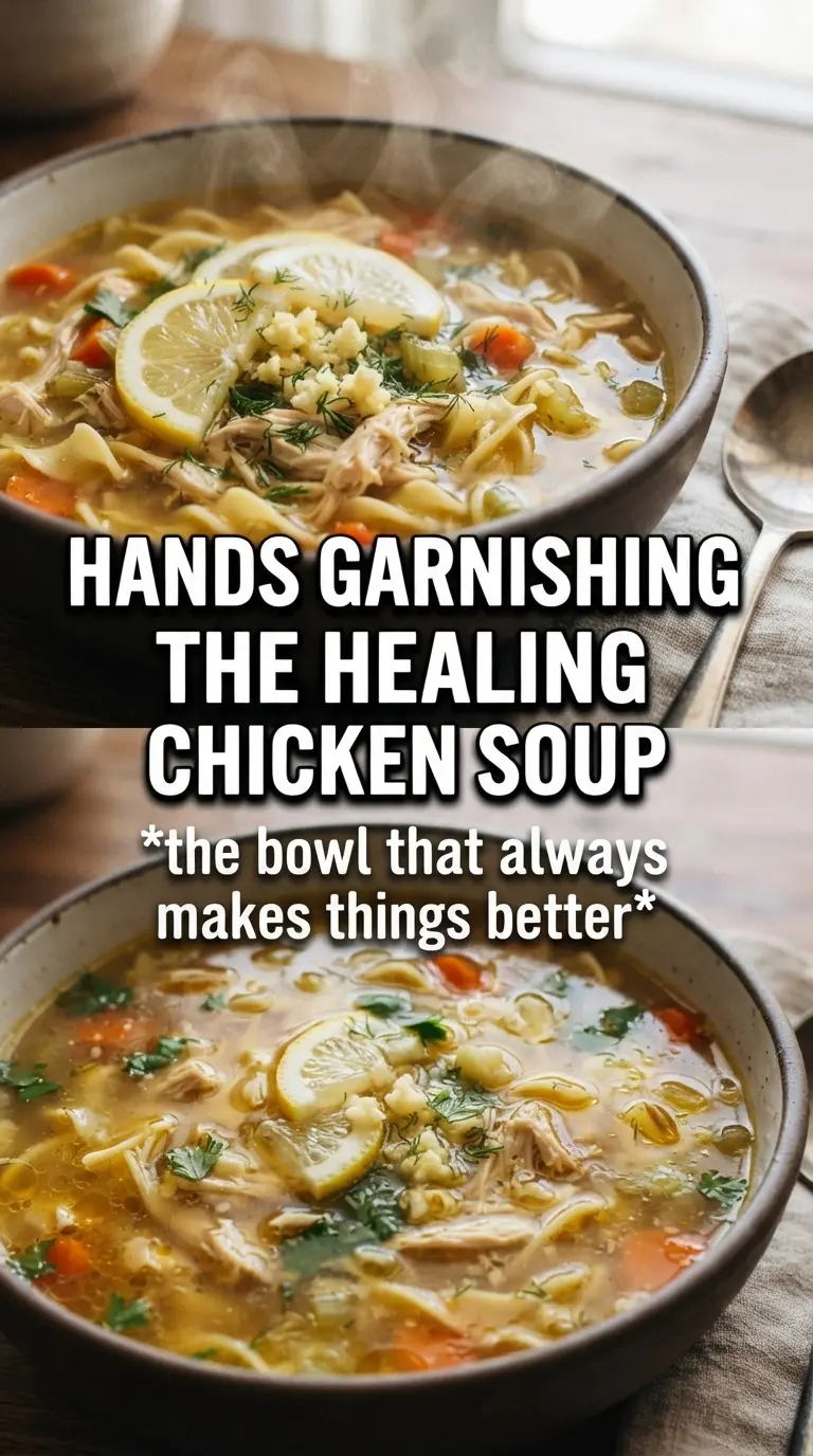 Healing Chicken Noodle Soup turmeric ginger broth