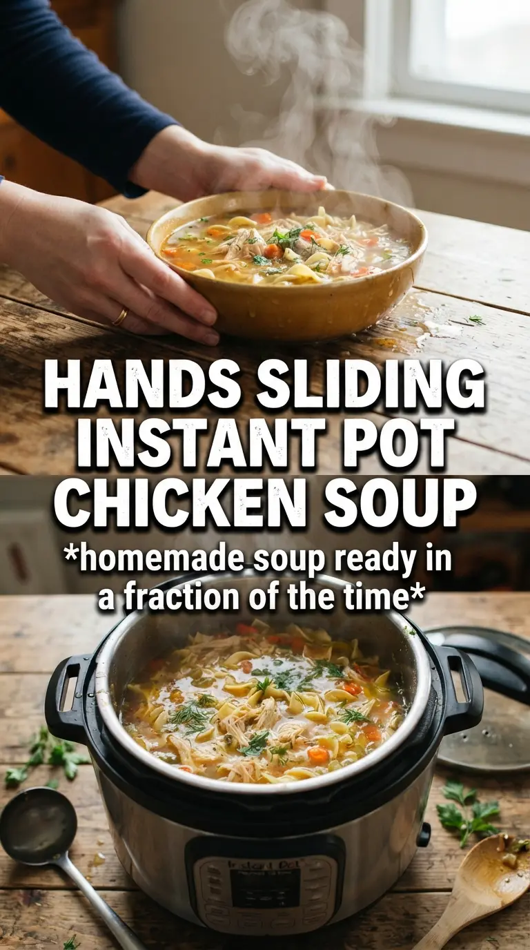 Instant Pot Chicken Noodle Soup golden broth comforting