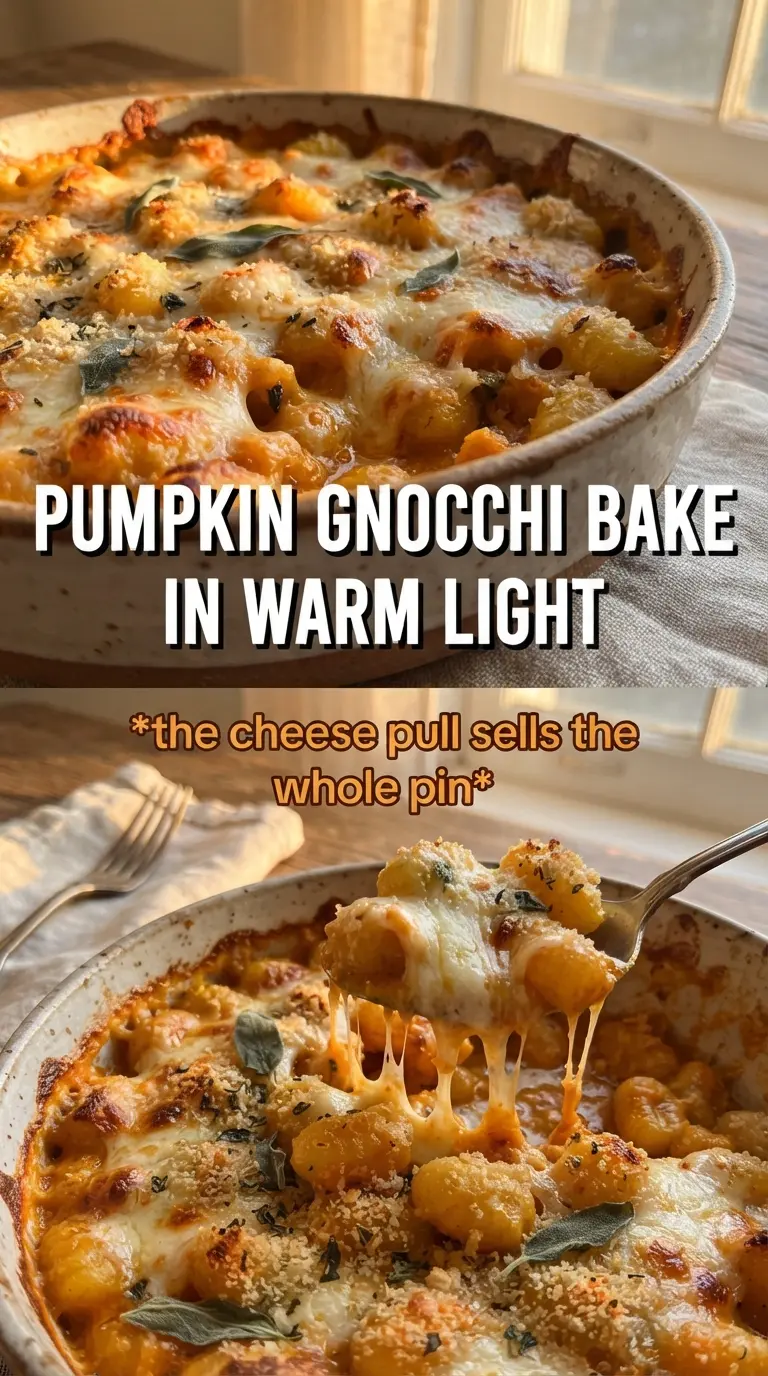 Pumpkin Gnocchi Bake creamy baked, golden