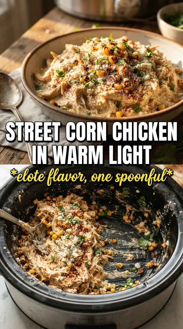 Slow Cooker Street Corn Chicken creamy smoky loaded